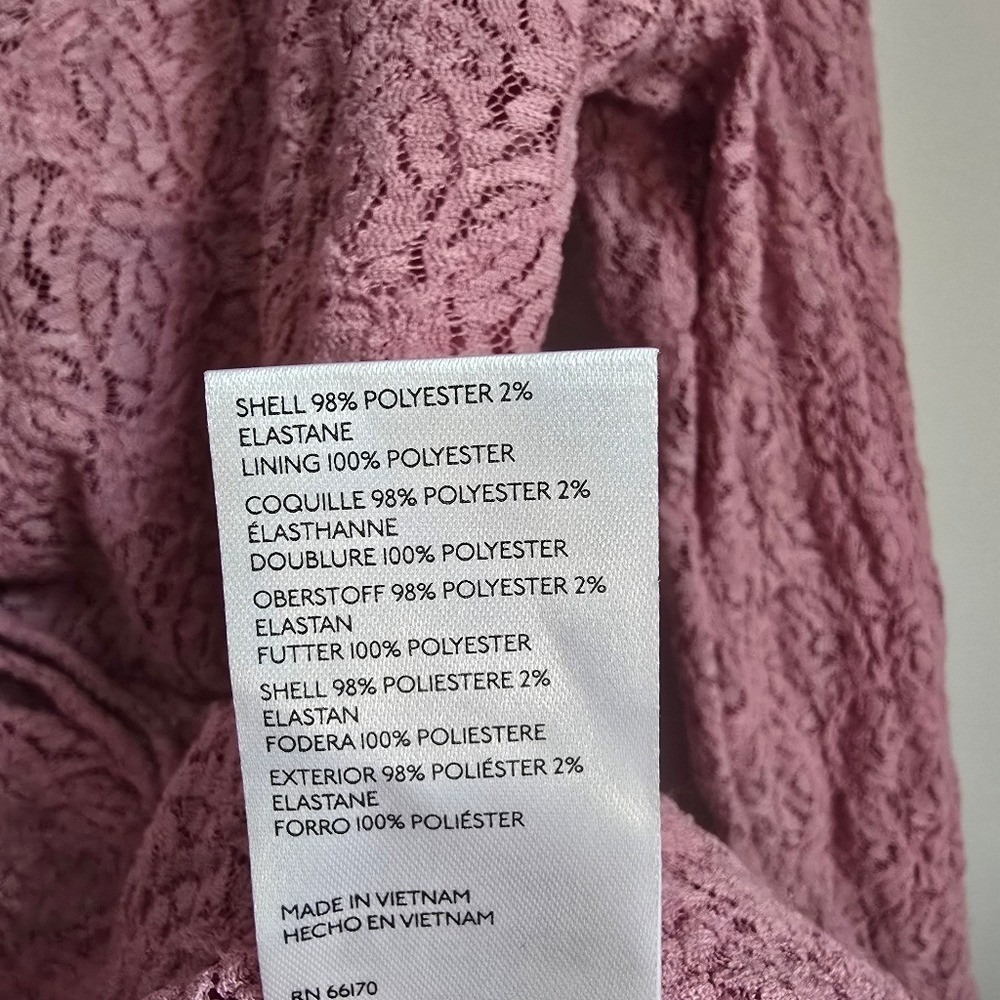 Urban Outfitters NEW Mauve Pink Quinn Lace Coquette Babydoll Y2K Top SZ Large - Picture 10 of 11
